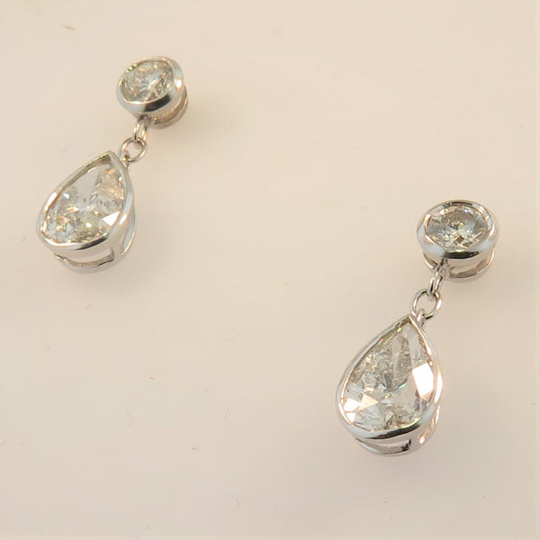 Pear cut Diamond ear rings