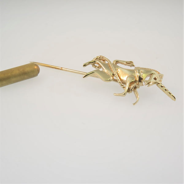9ct Gold Unicorn Stick Pin