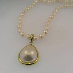 14K Gold Mabe Pearl Suite