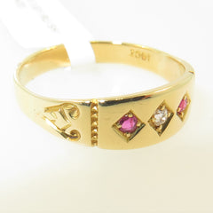 18ct Ruby & Diamond Antique Ring