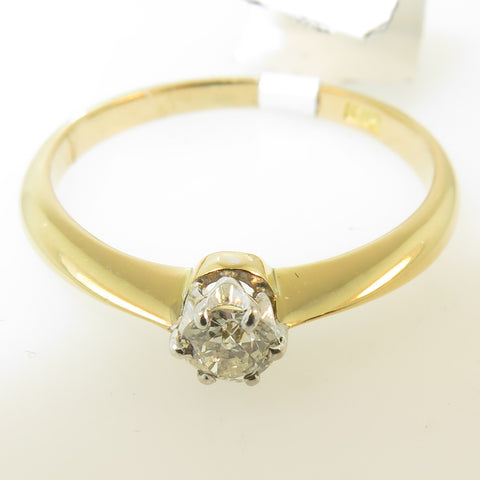 Gold Diamond Solitaire Ring