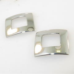 Sterling Silver Large Square Ear Studs
