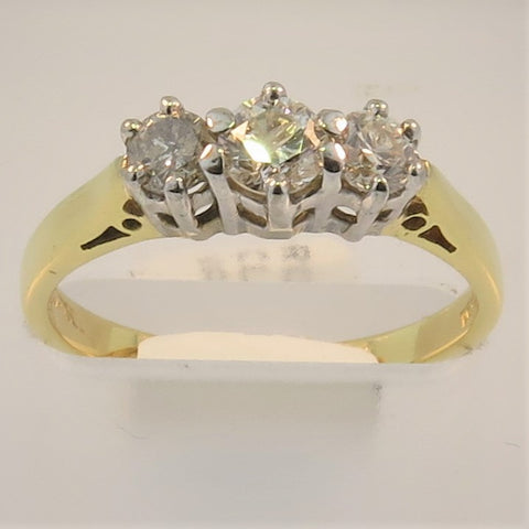 18ct Diamond Three Stone Ring