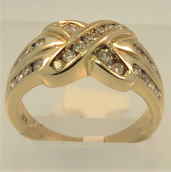 9ct Gold Diamond Channel Set Ring