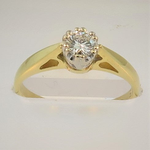 18ct Yellow Gold Solitaire Diamond RIng