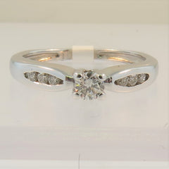 18ct White Gold Solitaire Diamond Ring