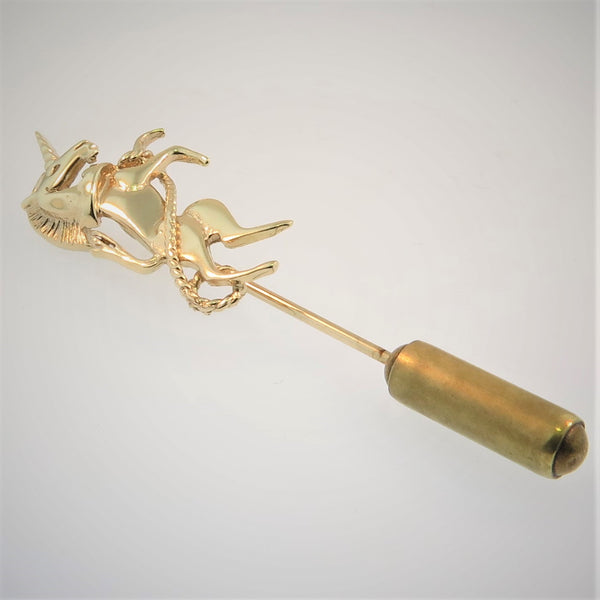 9ct Gold Unicorn Stick Pin