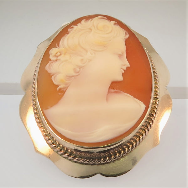 9ct Rose Gold Cameo Brooch