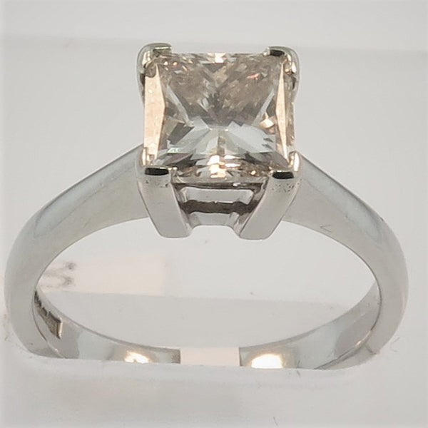 Palladium solitaire Diamond Ring