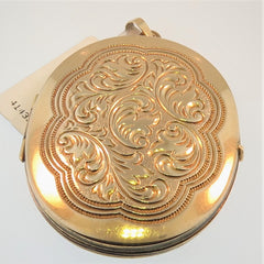 Yellow Gold Oval Engraved Locket