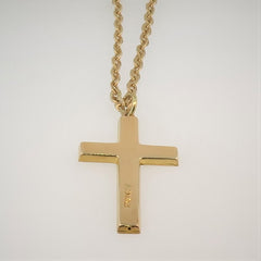 9ct Gold Cross Pendant & Chain