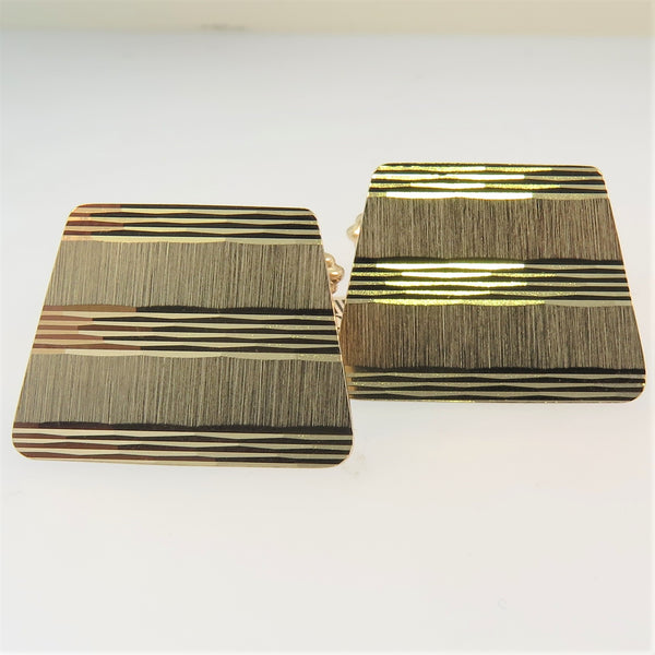 9ct Gold Patterned Cufflinks