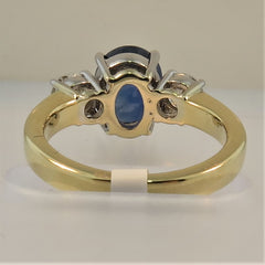 18ct Y/Gold Sapphire & Diamond Ring