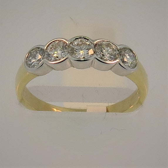 18ct Gold Diamond Five Stone Ring