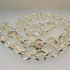 Silver Filed Trace Link Chain