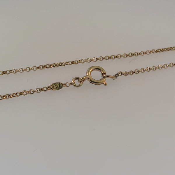 Antique 9ct Rose Gold Peridot Pendant & Chain