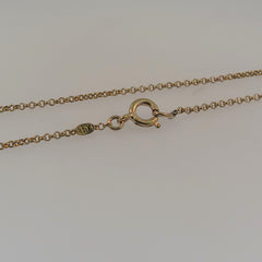 Antique 9ct Rose Gold Peridot Pendant & Chain